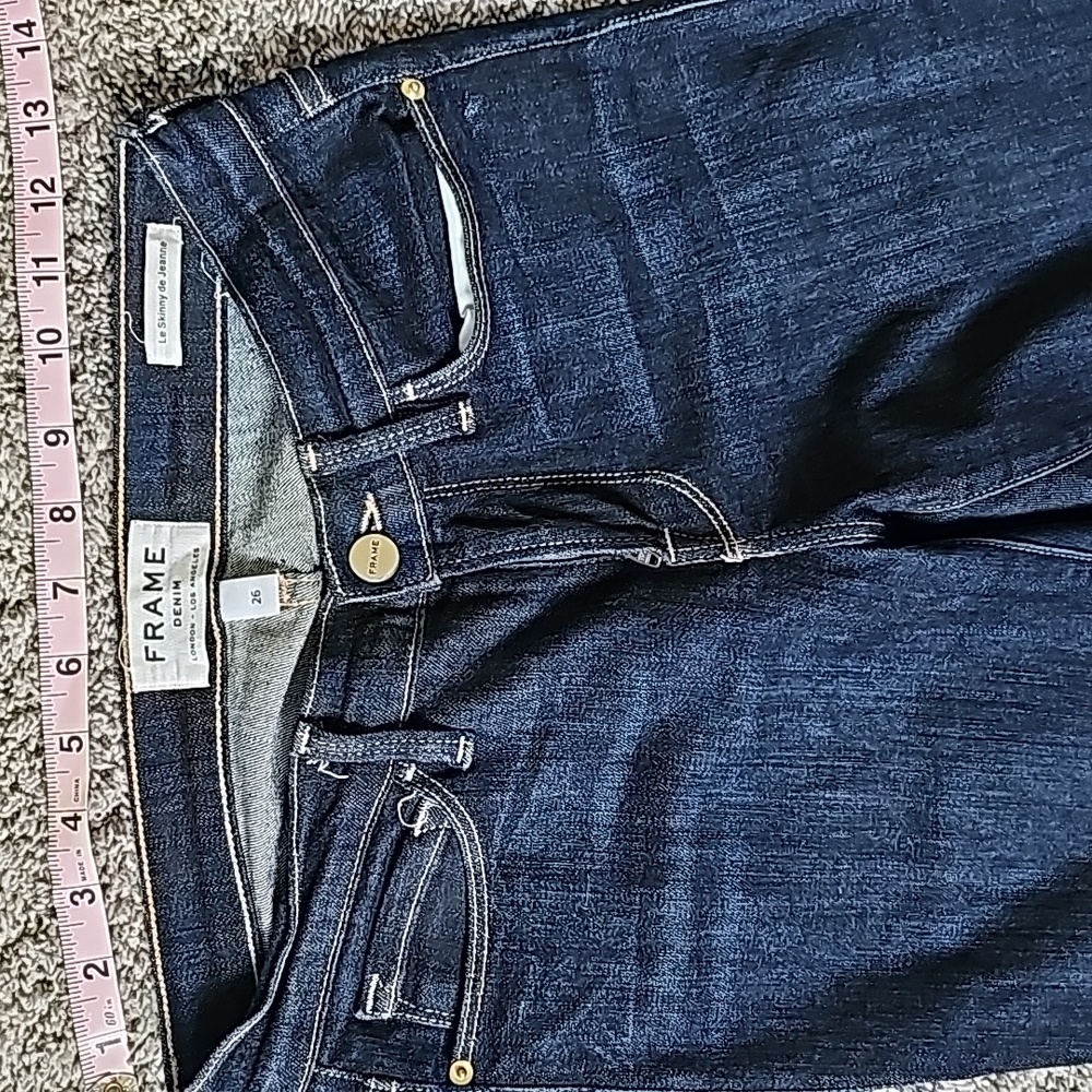 STUNNING FRAME DARK SKINNY LE SKINNY DE JEANNE JEANS - Picture 4 of 13
